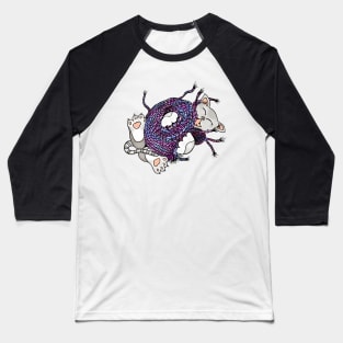 Kitty Cat Kitten & Ball of Yarn Baseball T-Shirt